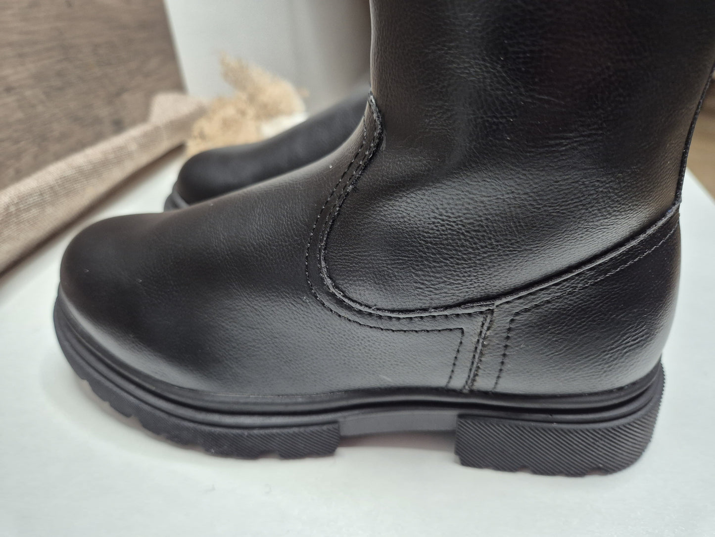 Bottes Cavalières Zippées - Noir (Semelle Crantée)