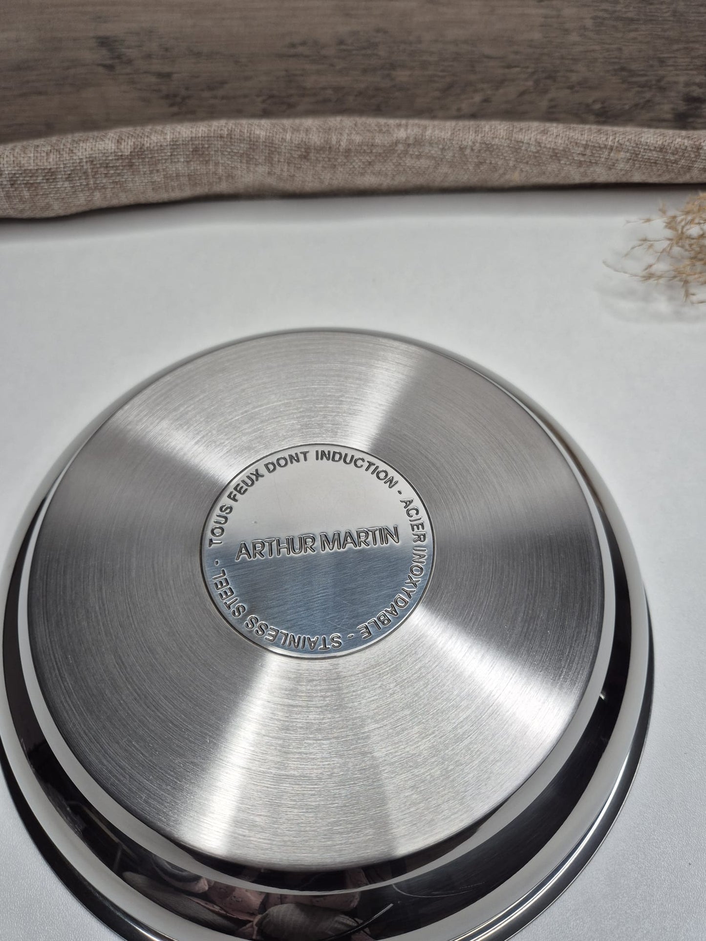 Set de 3 Poêles Arthur Martin Inox - Manche Amovible (Tous feux + Induction)