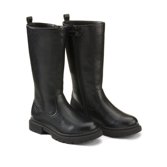 Bottes Cavalières Zippées - Noir (Semelle Crantée)